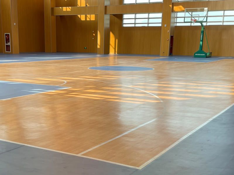 Maple flooring for professional-level basketball court